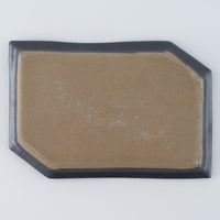 暮縞　ドットシリーズ　ドット隅切り皿　黒