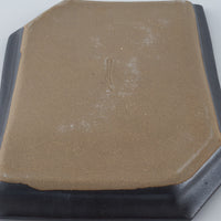 暮縞　ドットシリーズ　ドット隅切り皿　黒