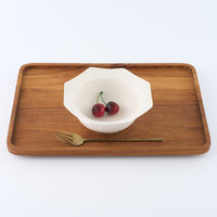 暮縞　ドットシリーズ　八角ドットリムボウル　白