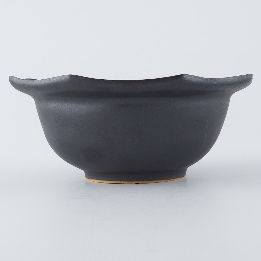 暮縞　ドットシリーズ　八角ドットリムボウル　黒