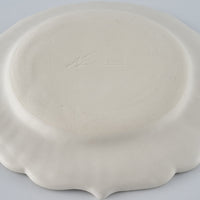 暮縞　ドットシリーズ　フルールドット小皿　白