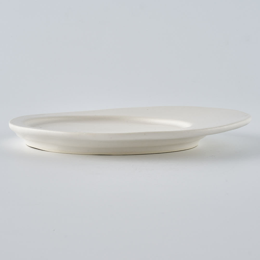 暮縞　白月シリーズ　シン白月皿S　白