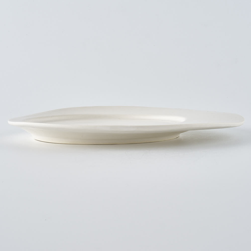 暮縞　白月シリーズ　シン白月皿M　白