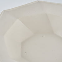 暮縞　八角シリーズ　八角スパイラル皿　白