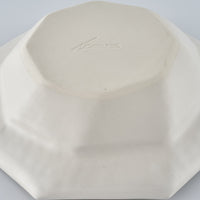 暮縞　八角シリーズ　八角スパイラル皿　白