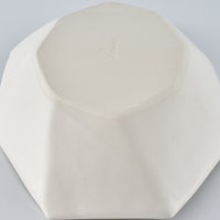 暮縞　八角シリーズ　八角スパイラルオーバル皿　白