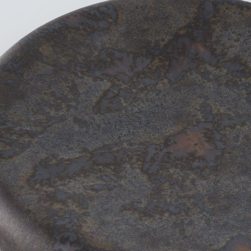 作家　堀有一郎　U-TU-RO PLATE　ブラックゴールド 作家　堀有一郎 陶磁器作家もの