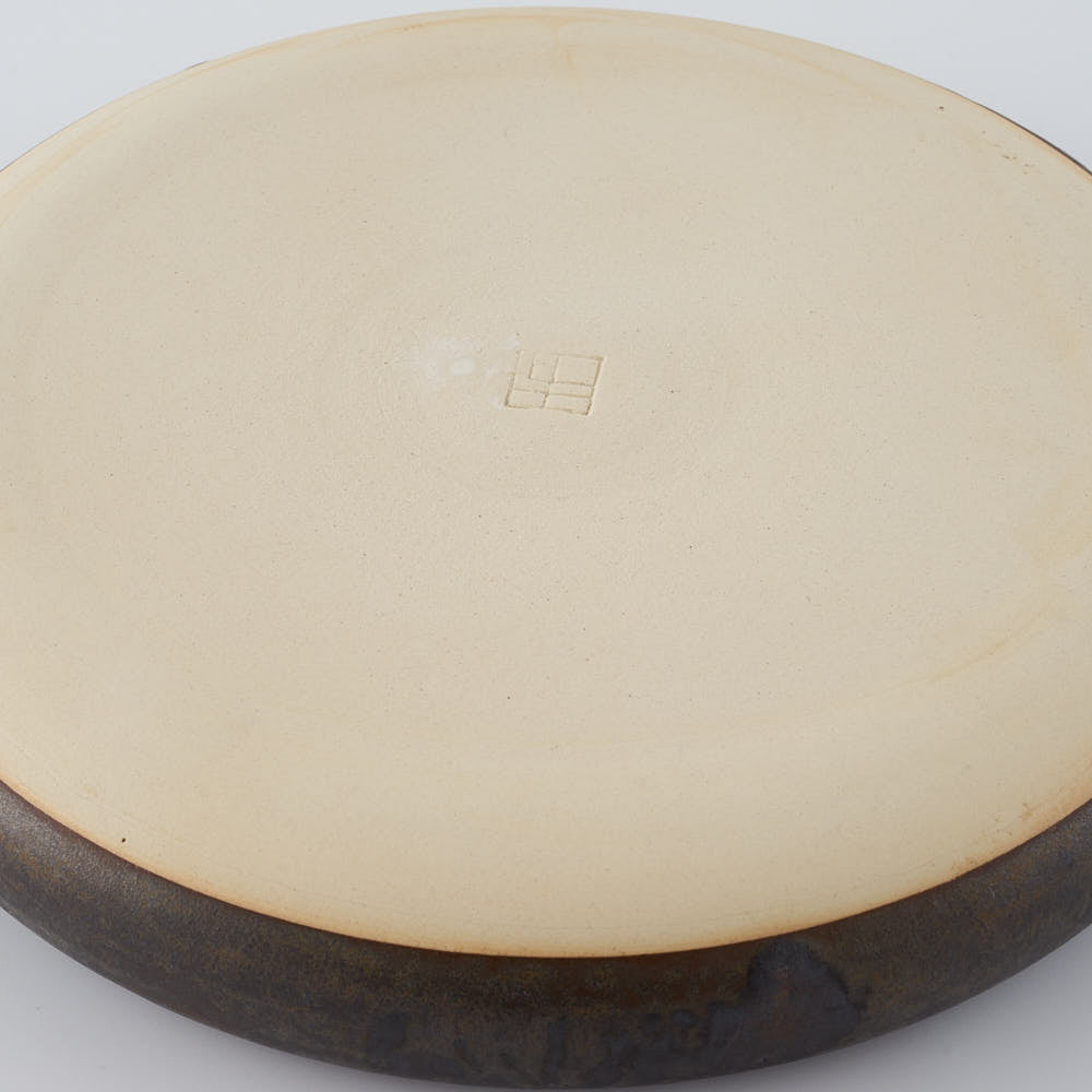 作家　堀有一郎　U-TU-RO PLATE　ブラックゴールド 作家　堀有一郎 陶磁器作家もの