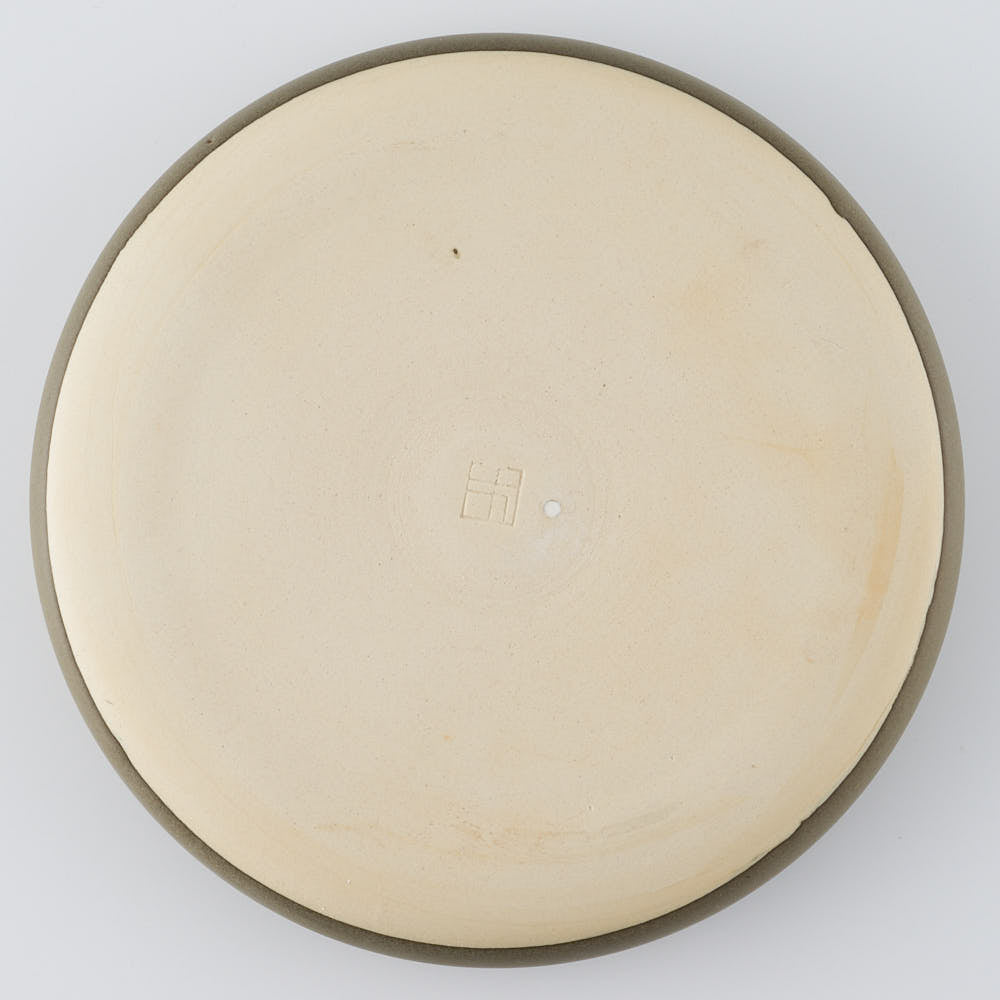 作家　堀有一郎　U-TU-RO PLATE　マットグリーン(大人の焼き物オリジナルカラー) 作家　堀有一郎 陶磁器作家もの