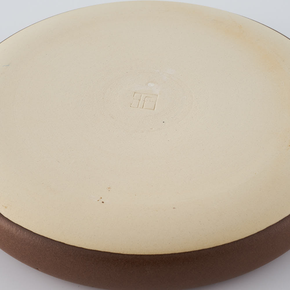 作家　堀有一郎　U-TU-RO PLATE　マットブラウン(大人の焼き物オリジナルカラー) 作家　堀有一郎 陶磁器作家もの