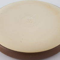 作家　堀有一郎　U-TU-RO PLATE　マットブラウン(大人の焼き物オリジナルカラー) 作家　堀有一郎 陶磁器作家もの