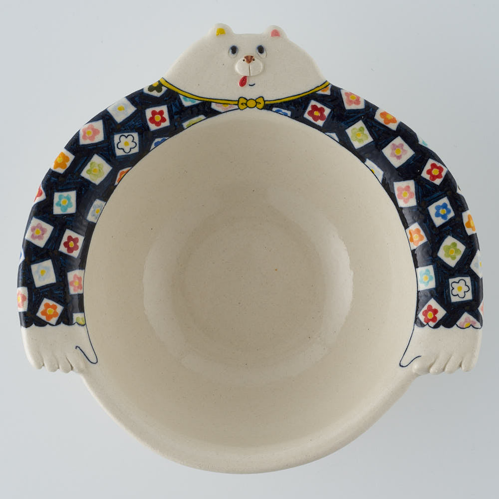 作家　島田文　クマボウル　花柄　A