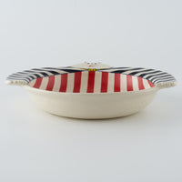 作家　島田文　クマ皿　ストライプ　C