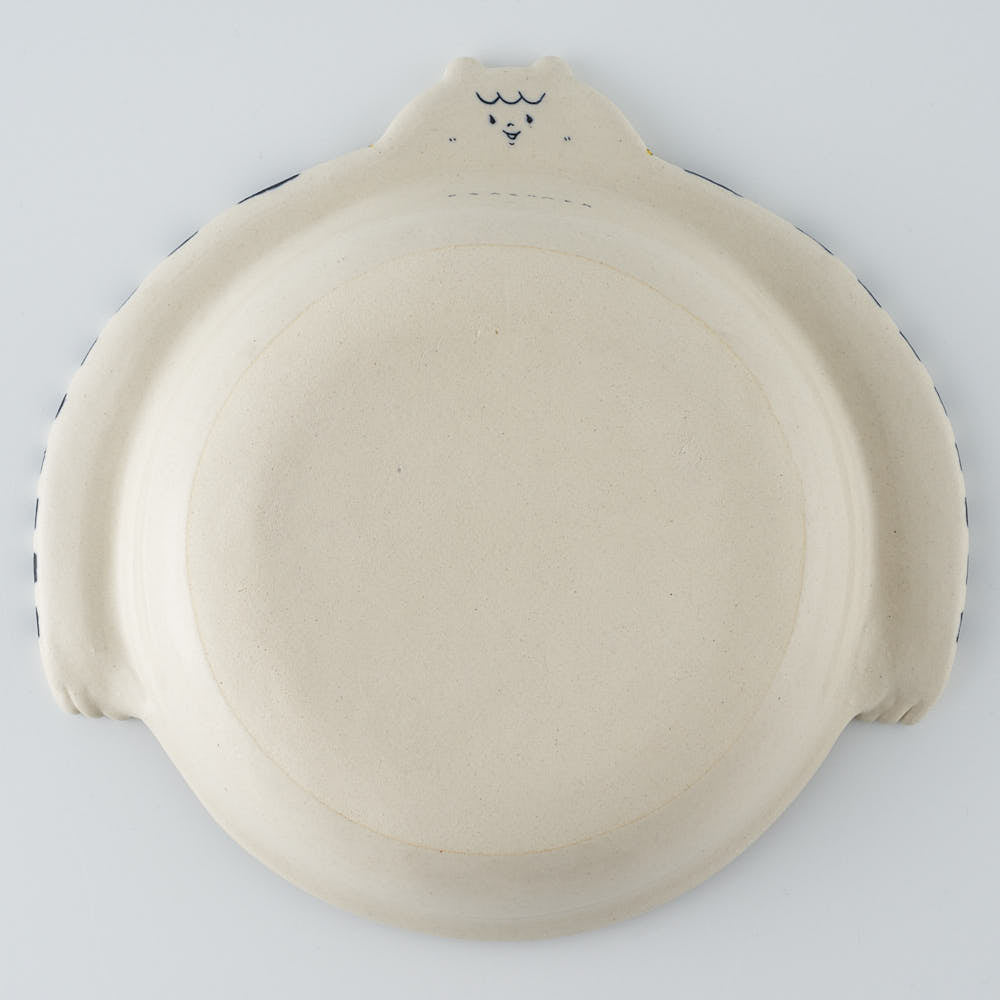 作家　島田文　クマ皿　ストライプ　C