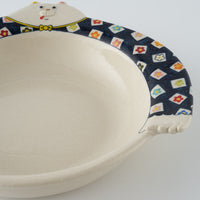 作家　島田文　クマ皿　花柄　C