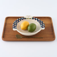 作家　島田文　クマ皿　花柄　C