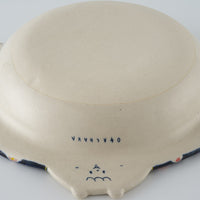 作家　島田文　クマ皿　花柄　C