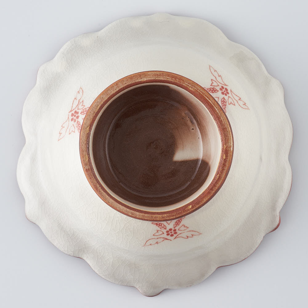 うつつ窯　作家　稲積佳谷　伝説の怪獣　輪花コンポート（小） うつつ窯　作家　稲積佳谷 陶磁器作家もの