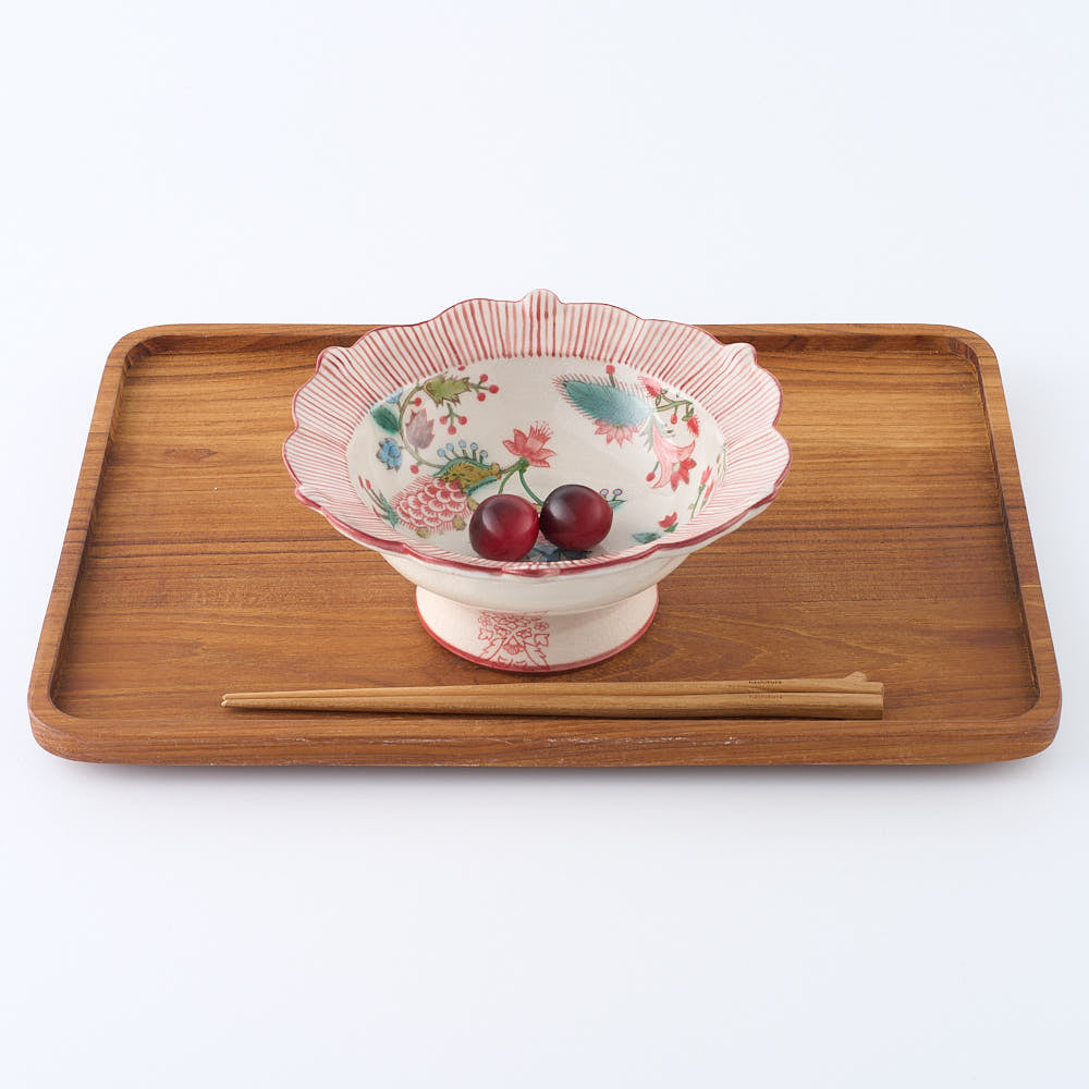 うつつ窯　作家　稲積佳谷　伝説の怪獣　輪花コンポート（小） うつつ窯　作家　稲積佳谷 陶磁器作家もの