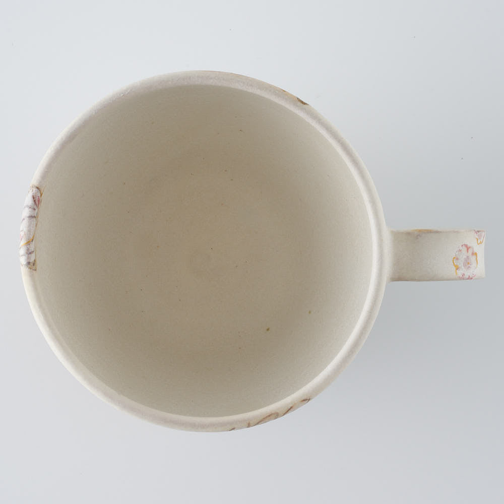 うつつ窯　作家　稲積佳谷　夢窓華　マグカップ　ピンク