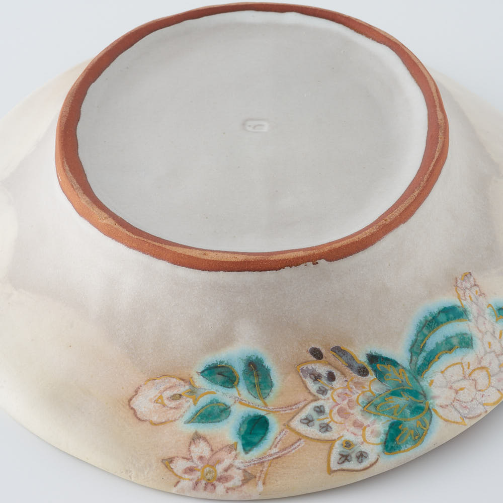うつつ窯　作家　稲積佳谷　夢窓華　オーバル深皿（大）　ピンク