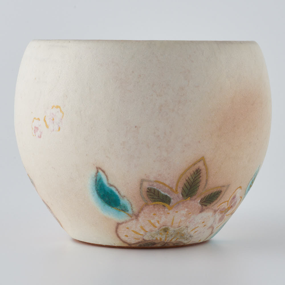 うつつ窯　作家　稲積佳谷　夢窓華　丸形マグカップ　ピンク