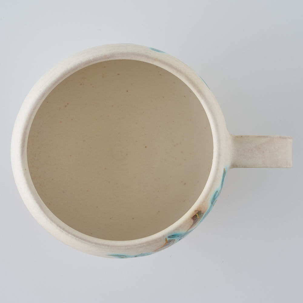 うつつ窯　作家　稲積佳谷　夢窓華　丸形マグカップ　ピンク
