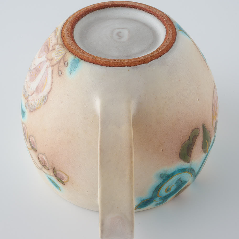 うつつ窯　作家　稲積佳谷　夢窓華　丸形マグカップ　ピンク