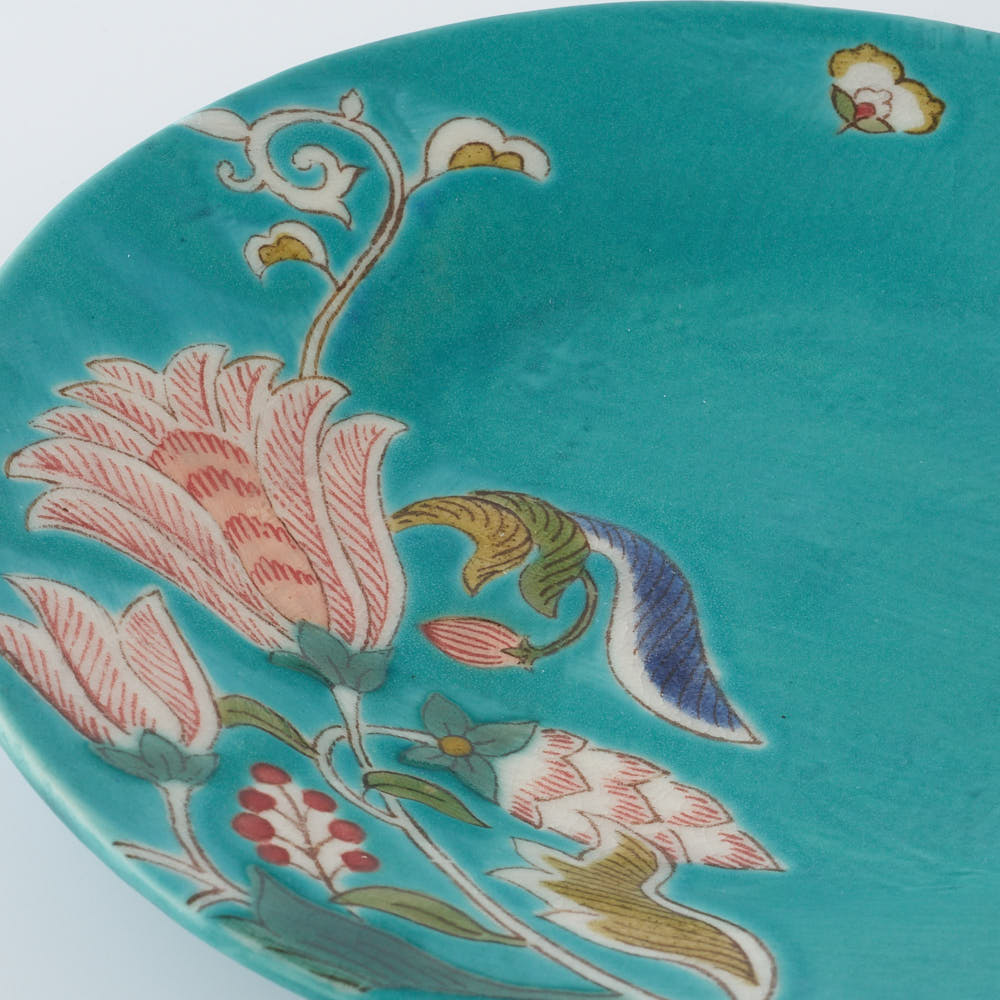 うつつ窯　作家　稲積佳谷　夢窓華　中皿　トルコ