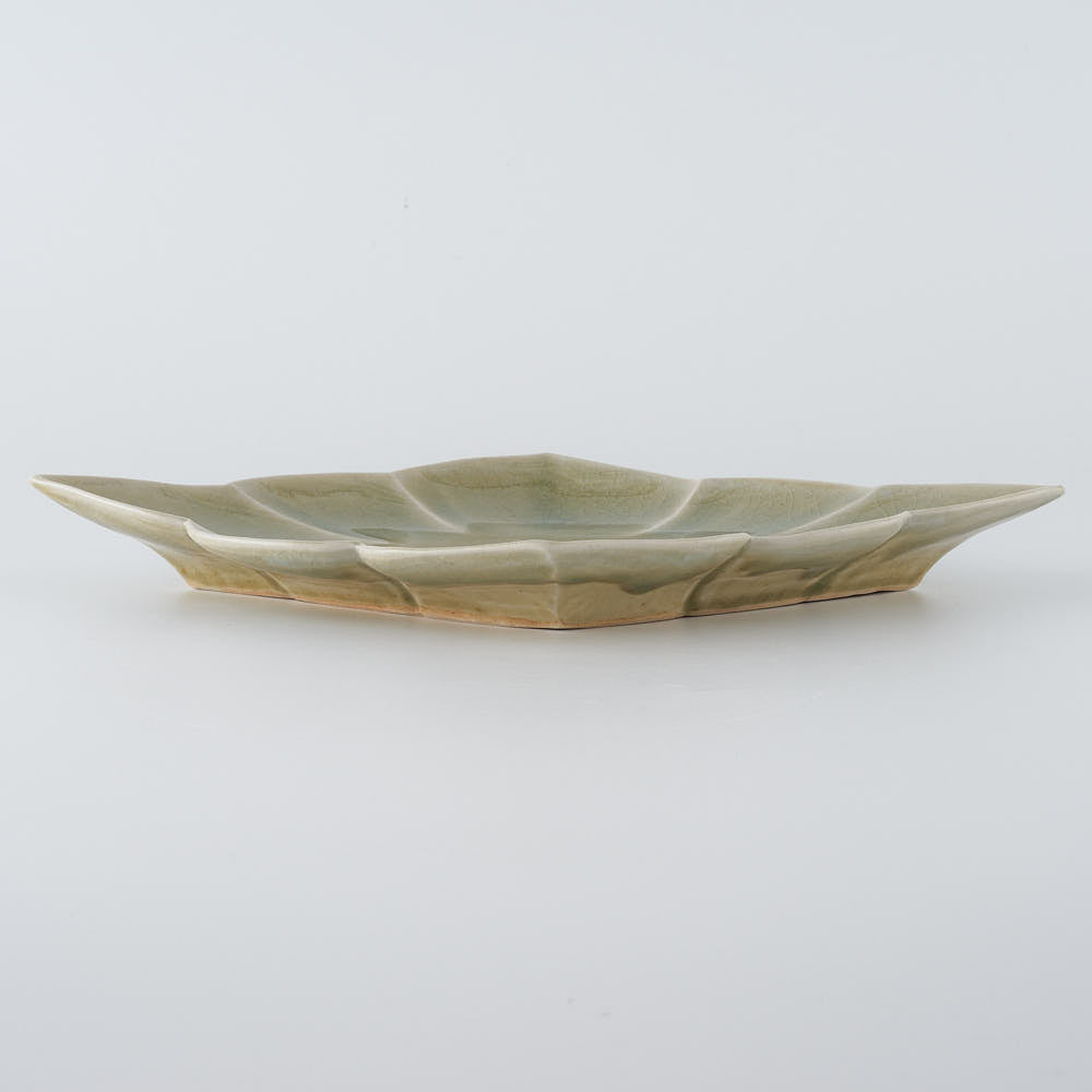 作家　宮田竜司　灰釉　菱形皿（中）