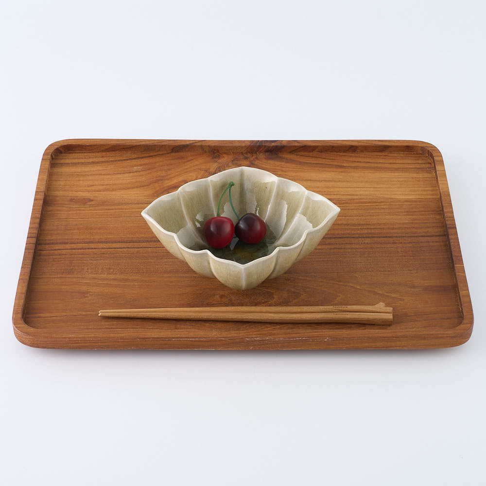 作家　宮田竜司　灰釉　菱形鉢（小） 作家　宮田竜司 陶磁器作家もの