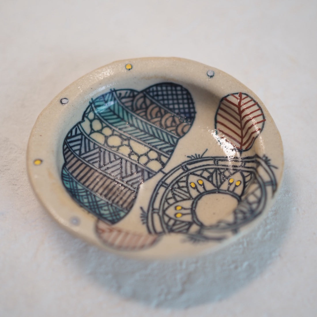 作家　加藤喜道　小皿　8.5　E