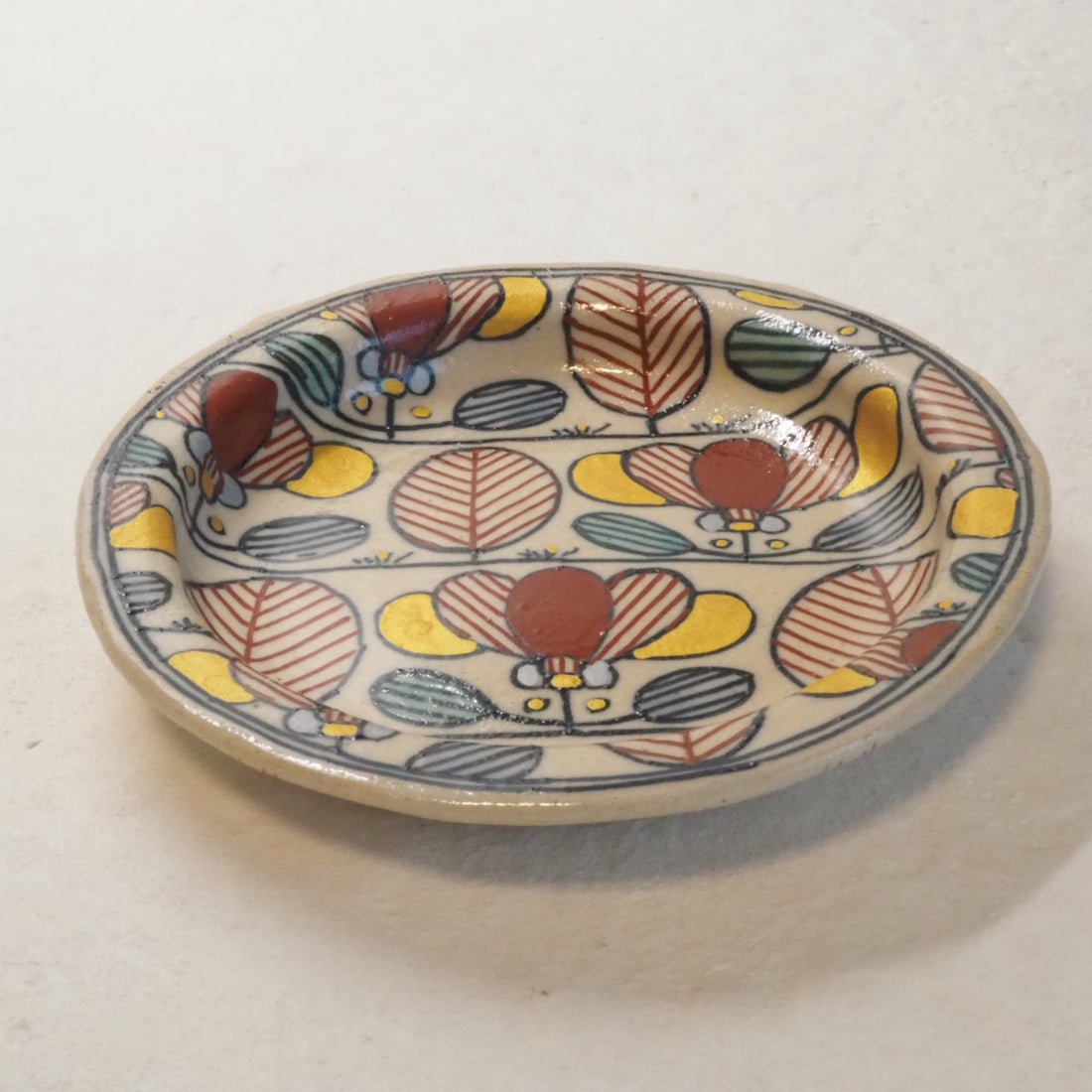 作家　加藤喜道　小皿　11.5　G