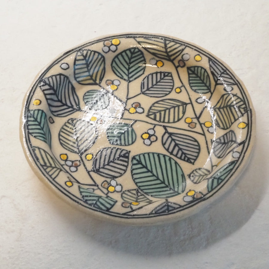 作家　加藤喜道　小皿　11.5　H