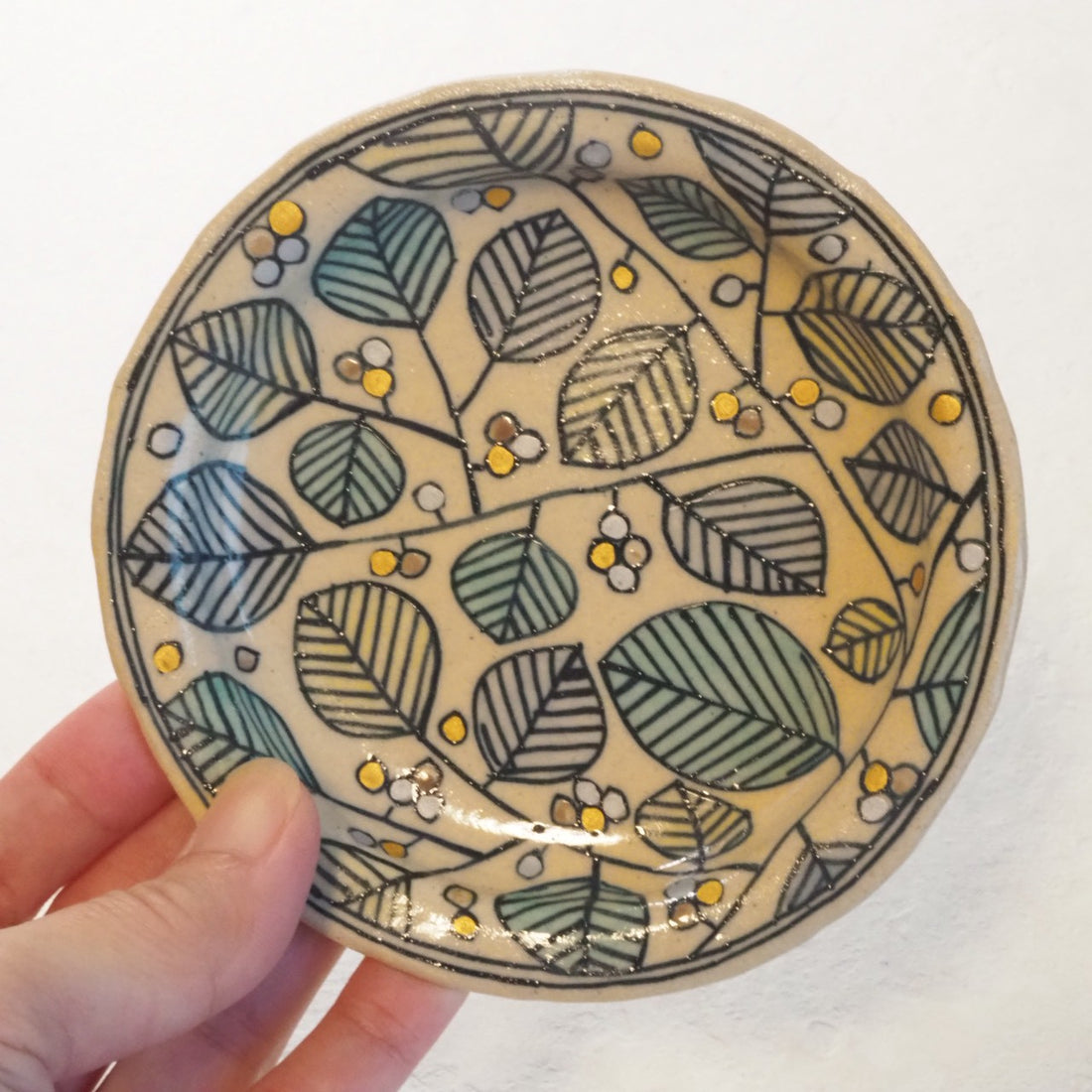 作家　加藤喜道　小皿　11.5　H