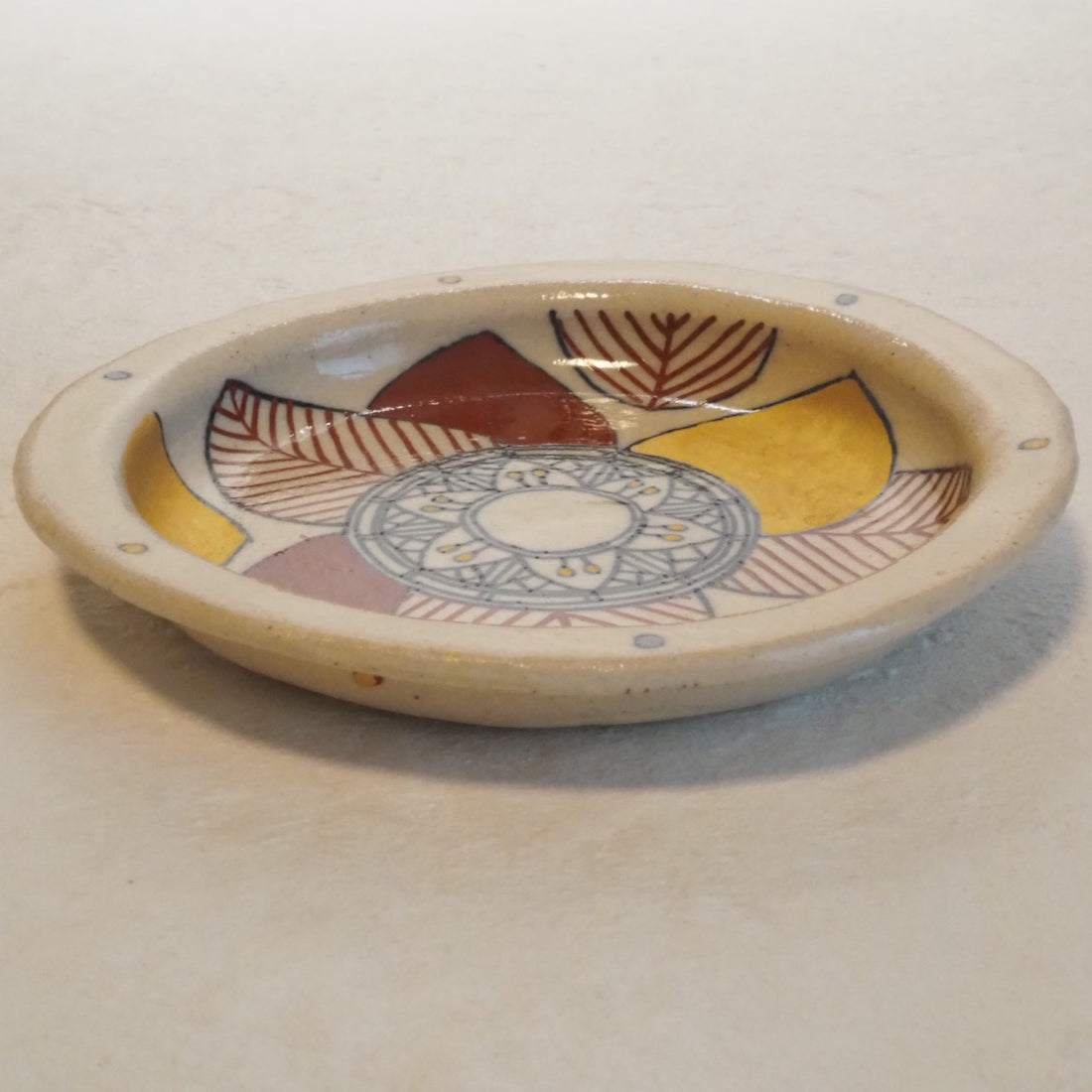 作家　加藤喜道　小皿　11.5　J