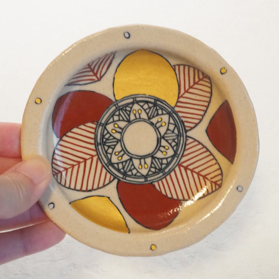 作家　加藤喜道　小皿　11.5　J