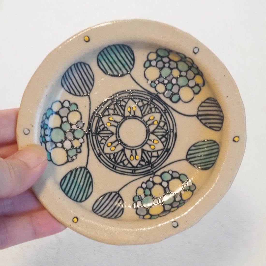 作家　加藤喜道　小皿　11.5　M