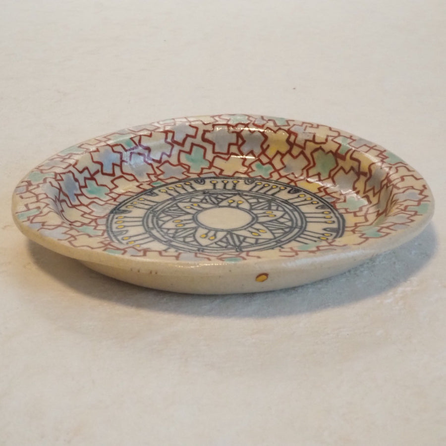 作家　加藤喜道　小皿　11.5　Ｏ