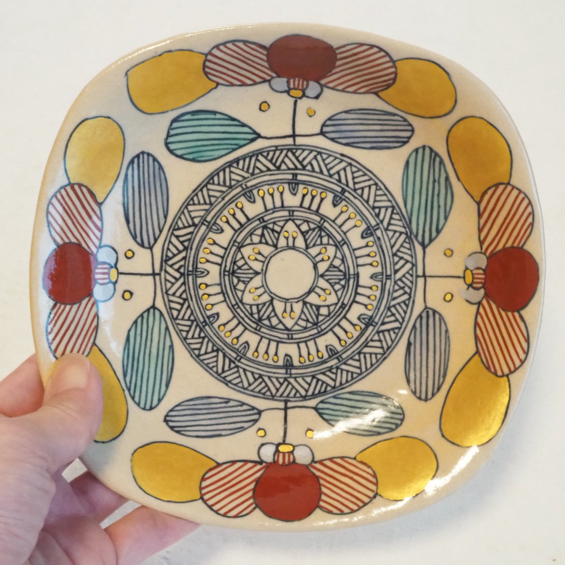 作家　加藤喜道　plate　16.5×16.5　K