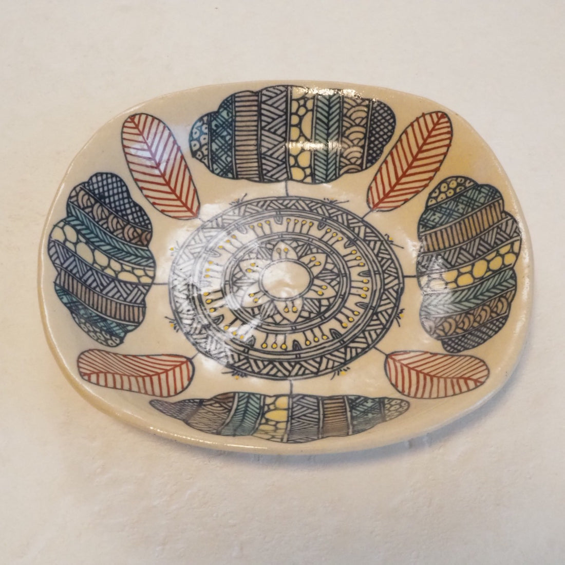 作家　加藤喜道　plate　16.5×16.5　Ｏ