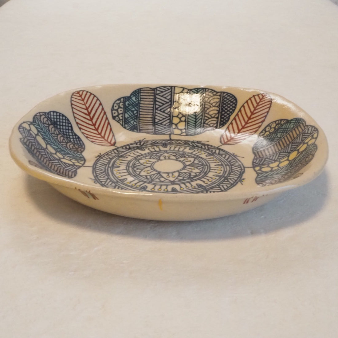 作家　加藤喜道　plate　16.5×16.5　Ｏ