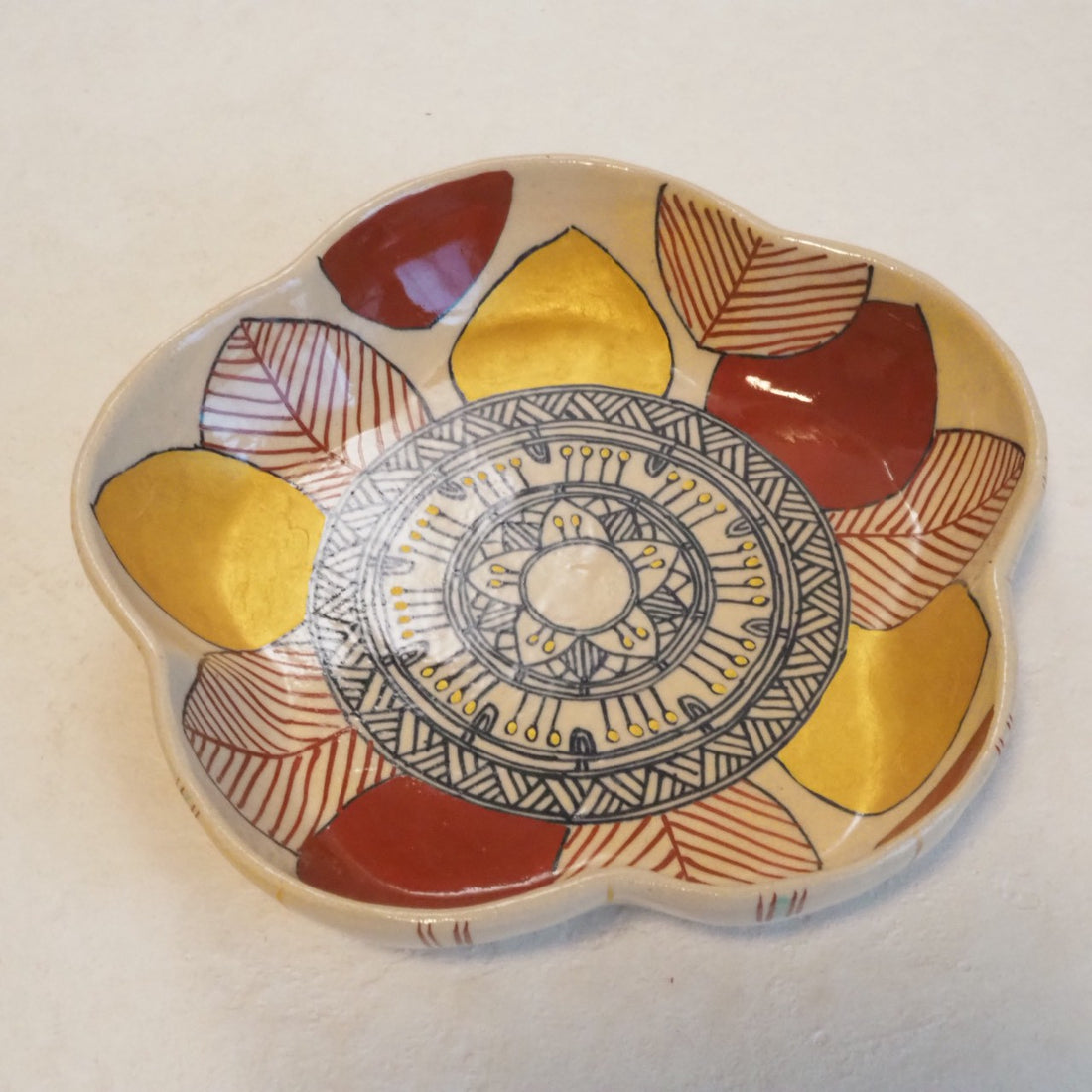 作家　加藤喜道　bowl　花　Ｎ