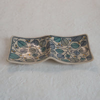 作家　加藤喜道　二彩皿　小　D