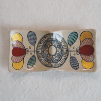 作家　加藤喜道　二彩皿　小　E