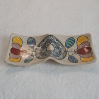 作家　加藤喜道　二彩皿　小　E