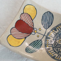 作家　加藤喜道　二彩皿　小　E