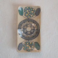 作家　加藤喜道　二彩皿　大　F