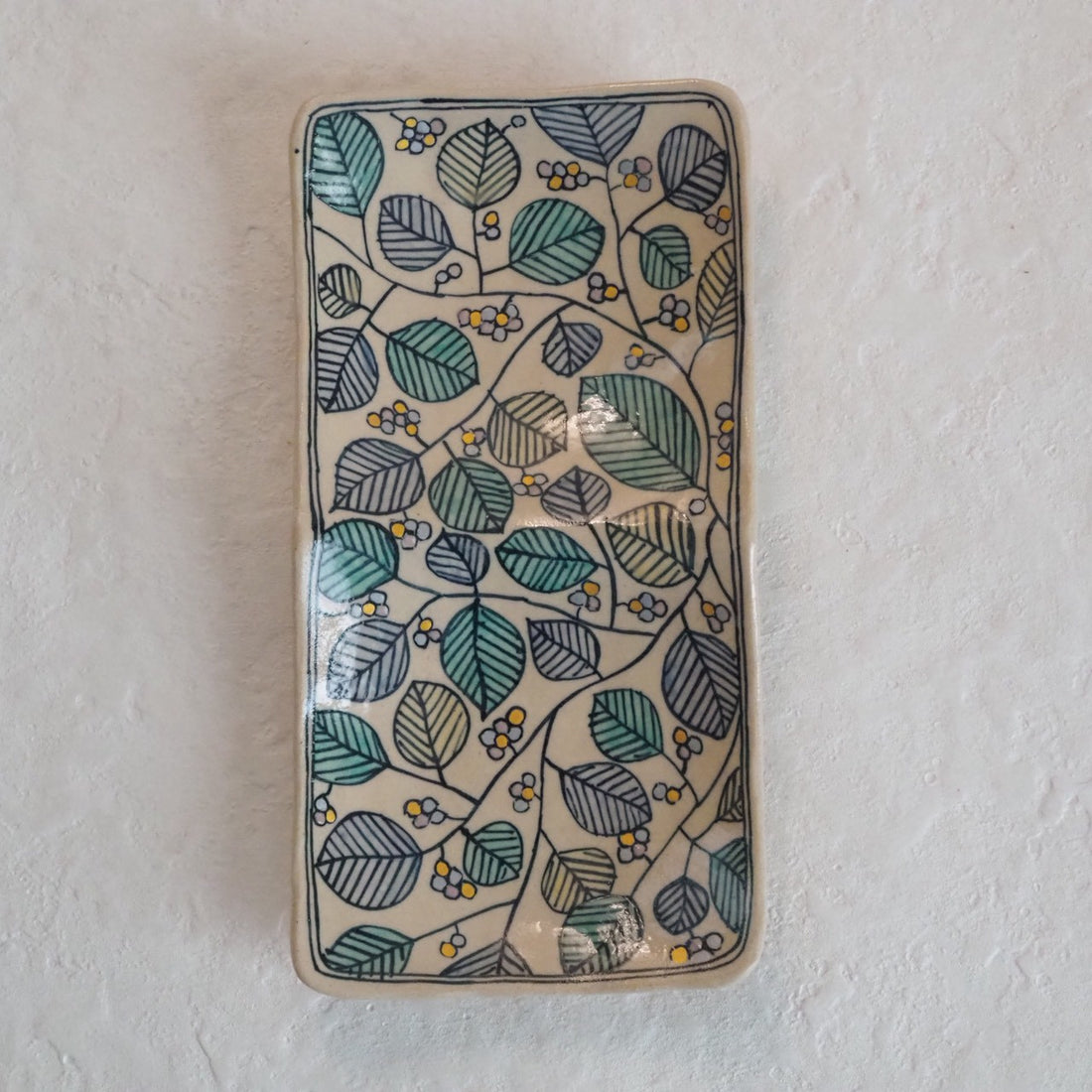 作家　加藤喜道　二彩皿　大　G