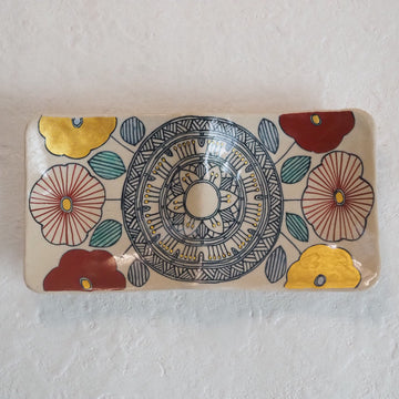 作家　加藤喜道　二彩皿　大　H